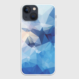 Чехол для iPhone 13 mini с принтом Абстракция в городе Новоалтайск,  |  | полигоны | синий | треугольники