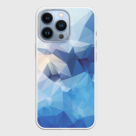 Чехол для iPhone 13 Pro с принтом Абстракция в городе Новоалтайск,  |  | Тематика изображения на принте: полигоны | синий | треугольники
