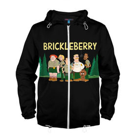 Мужская ветровка 3D с принтом Brickleberry в городе Новоалтайск, 100% полиэстер | подол и капюшон оформлены резинкой с фиксаторами, два кармана без застежек по бокам, один потайной карман на груди | brickleberry