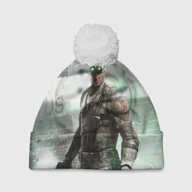 Шапка 3D c помпоном с принтом Splinter Cell в городе Новоалтайск, 100% полиэстер | универсальный размер, печать по всей поверхности изделия | agent | blacklist | hitman | splinter cell | tom clancy’s | стелс | сэм фишер