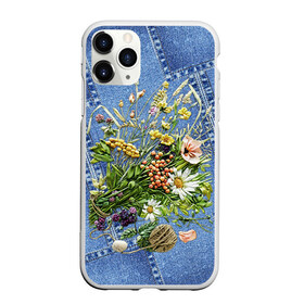 Чехол для iPhone 11 Pro матовый с принтом Джинсовый 11 в городе Новоалтайск, Силикон |  | Тематика изображения на принте: джинсовый | джинсы | цветы