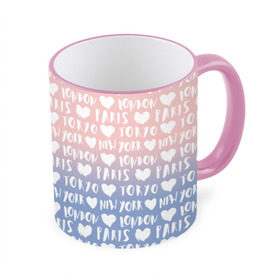 Кружка 3D с принтом London, Paris, New York, Tokyo в городе Новоалтайск, керамика | ёмкость 330 мл | london | new york | paris | tokyo