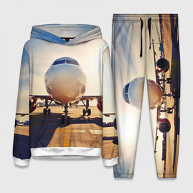 Женский костюм 3D (с толстовкой) с принтом Самолет в городе Новоалтайск,  |  | дорога | летчик | небо | полет | самолет | солнце