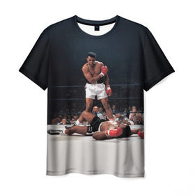 Мужская футболка 3D с принтом Muhammad Ali в городе Новоалтайск, 100% полиэфир | прямой крой, круглый вырез горловины, длина до линии бедер | impossible is nothing | muhammad ali | бокс | боксёр | мохаммед али | спорт