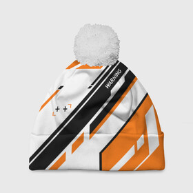 Шапка 3D c помпоном с принтом cs:go - Asiimov P90 Style в городе Новоалтайск, 100% полиэстер | универсальный размер, печать по всей поверхности изделия | asiimov | cs | csgo | go | азимов | кс