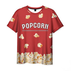 Мужская футболка 3D с принтом Popcorn в городе Новоалтайск, 100% полиэфир | прямой крой, круглый вырез горловины, длина до линии бедер | corn | pop | корн | кукуруза | поп | попкорн