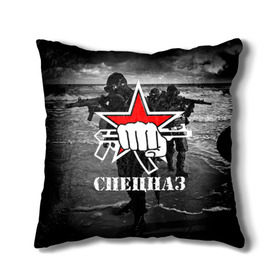 Подушка 3D с принтом Спецназ 17 в городе Новоалтайск, наволочка – 100% полиэстер, наполнитель – холлофайбер (легкий наполнитель, не вызывает аллергию). | состоит из подушки и наволочки. Наволочка на молнии, легко снимается для стирки | Тематика изображения на принте: россия | спецназ