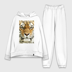 Женский костюм хлопок Oversize с принтом Тигр (retro style) в городе Новоалтайск,  |  | tiger | дикая кошка | тигр | хищник