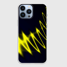 Чехол для iPhone 13 Pro Max с принтом Молния в городе Новоалтайск,  |  | волна | желтый | черный