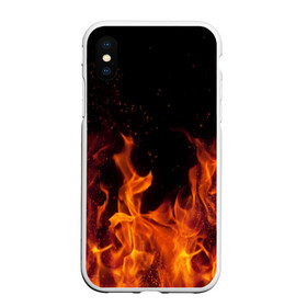 Чехол для iPhone XS Max матовый с принтом Огонь с искрами в городе Новоалтайск, Силикон | Область печати: задняя сторона чехла, без боковых панелей | Тематика изображения на принте: 