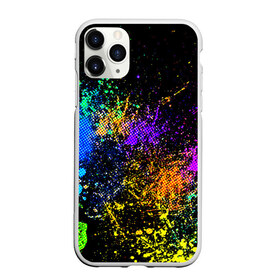 Чехол для iPhone 11 Pro матовый с принтом Брызги красок в городе Новоалтайск, Силикон |  | кляксы | цветной | яркий