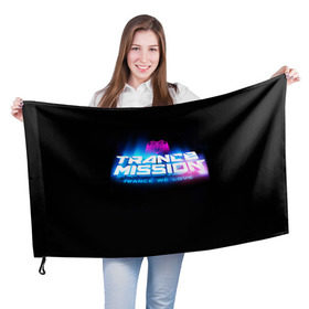 Флаг 3D с принтом Trancemission 2 в городе Новоалтайск, 100% полиэстер | плотность ткани — 95 г/м2, размер — 67 х 109 см. Принт наносится с одной стороны | trancemission |   |  trance mission | транс миссия | трансмиссия