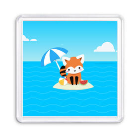 Магнит 55*55 с принтом Enot в городе Новоалтайск, Пластик | Размер: 65*65 мм; Размер печати: 55*55 мм | 