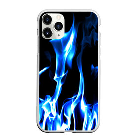 Чехол для iPhone 11 Pro Max матовый с принтом Огонь в городе Новоалтайск, Силикон |  | пламя | синее | яркий