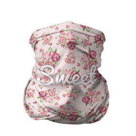 Бандана-труба 3D с принтом Fashion sweet flower 2 в городе Новоалтайск, 100% полиэстер, ткань с особыми свойствами — Activecool | плотность 150‒180 г/м2; хорошо тянется, но сохраняет форму | flower | strowberry | summer | trend | клубника | клубничка | лето | попробуй меня | популярное | съешь меня | тренд | хит | цветочки | цветы