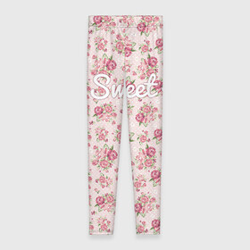 Леггинсы 3D с принтом Fashion sweet flower 2 в городе Новоалтайск, 80% полиэстер, 20% эластан | Эластичный пояс, зауженные к низу, низкая посадка | flower | strowberry | summer | trend | клубника | клубничка | лето | попробуй меня | популярное | съешь меня | тренд | хит | цветочки | цветы