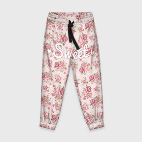 Детские брюки 3D с принтом Fashion sweet flower 2 в городе Новоалтайск, 100% полиэстер | манжеты по низу, эластичный пояс регулируется шнурком, по бокам два кармана без застежек, внутренняя часть кармана из мелкой сетки | flower | strowberry | summer | trend | клубника | клубничка | лето | попробуй меня | популярное | съешь меня | тренд | хит | цветочки | цветы