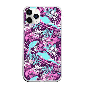 Чехол для iPhone 11 Pro Max матовый с принтом Summer paradise в городе Новоалтайск, Силикон |  | Тематика изображения на принте: паттерн | попугаи | разноцветный | тропики | цветы | яркий