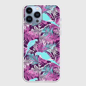 Чехол для iPhone 13 Pro Max с принтом Summer paradise в городе Новоалтайск,  |  | Тематика изображения на принте: паттерн | попугаи | разноцветный | тропики | цветы | яркий