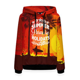 Женская толстовка 3D с принтом Summer Surf 2 в городе Новоалтайск, 100% полиэстер  | двухслойный капюшон со шнурком для регулировки, мягкие манжеты на рукавах и по низу толстовки, спереди карман-кенгуру с мягким внутренним слоем. | beach | party | summer | swag | trend | вечеринка | лето | популярное | сваг | свег | тренд | хит