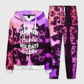 Мужской костюм 3D с принтом Hawaii dream 2 в городе Новоалтайск, 100% полиэстер | Манжеты и пояс оформлены тканевой резинкой, двухслойный капюшон со шнурком для регулировки, карманы спереди | flower | summer | swag | trend | лето | популярное | сваг | свег | тренд | хит | цветочки | цветы