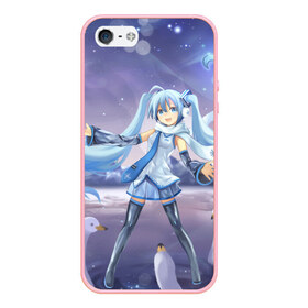 Чехол для iPhone 5/5S матовый с принтом Hatsune Miku в городе Новоалтайск, Силикон | Область печати: задняя сторона чехла, без боковых панелей | anime. аниме | hatsune miku | vocaloid | арт | вокалоид | девушка | мику