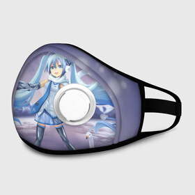 Маска из неопрена с принтом Hatsune Miku в городе Новоалтайск, неопрен 100% | Форма огибающая нос. Резинки для ушей с дополнительной резинкой на затылке. Клапан для выдоха для активного дыхания при занятиях спортом. Эластичный материал маски и окантовки для лучшего растяжения и прилегания маски.  | anime. аниме | hatsune miku | vocaloid | арт | вокалоид | девушка | мику