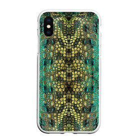 Чехол для iPhone XS Max матовый с принтом Крокодил в городе Новоалтайск, Силикон | Область печати: задняя сторона чехла, без боковых панелей | змея | кожа