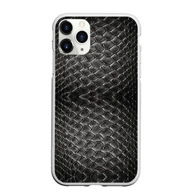 Чехол для iPhone 11 Pro матовый с принтом Черная кожа в городе Новоалтайск, Силикон |  | змея | текстура