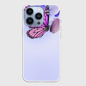 Чехол для iPhone 13 Pro с принтом Цветы с бабочкой в городе Новоалтайск,  |  | Тематика изображения на принте: бабочки | весна | краски | лето | осень | цветок | цветы