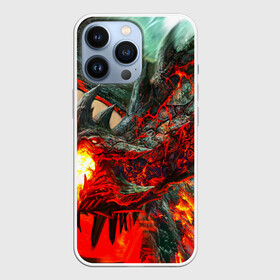 Чехол для iPhone 13 Pro с принтом Дракон в городе Новоалтайск,  |  | дракон | лава | огонь | пламя