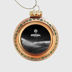 Стеклянный ёлочный шар с принтом Arsenal FC в городе Новоалтайск, Стекло | Диаметр: 80 мм | арсенал