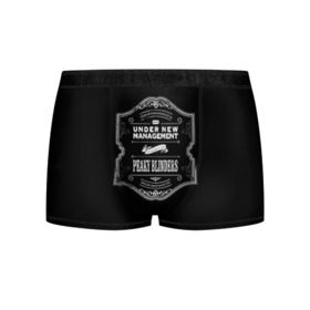 Мужские трусы 3D с принтом Peaky Blinders 3 в городе Новоалтайск, 50% хлопок, 50% полиэстер | классическая посадка, на поясе мягкая тканевая резинка | Тематика изображения на принте: peaky blinders | козырьки | козырьки сериал | острые козырьки | томас шелби