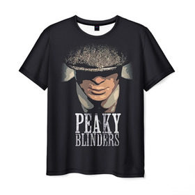 Мужская футболка 3D с принтом Peaky Blinders 5 в городе Новоалтайск, 100% полиэфир | прямой крой, круглый вырез горловины, длина до линии бедер | peaky blinders | козырьки | козырьки сериал | острые козырьки | томас шелби