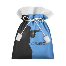 Подарочный 3D мешок с принтом CS:GO Силуэт в городе Новоалтайск, 100% полиэстер | Размер: 29*39 см | Тематика изображения на принте: cs | cs go | csgo | go | го | контр страйк | контра | кс | кс го | ксго | спецназ | террористы