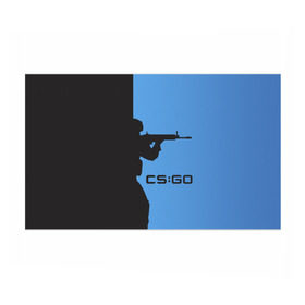 Бумага для упаковки 3D с принтом CS:GO Силуэт в городе Новоалтайск, пластик и полированная сталь | круглая форма, металлическое крепление в виде кольца | Тематика изображения на принте: cs | cs go | csgo | go | го | контр страйк | контра | кс | кс го | ксго | спецназ | террористы