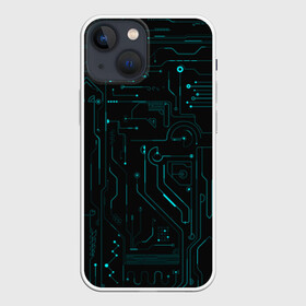 Чехол для iPhone 13 mini с принтом Hi Tech в городе Новоалтайск,  |  | Тематика изображения на принте: микросхема | чертеж