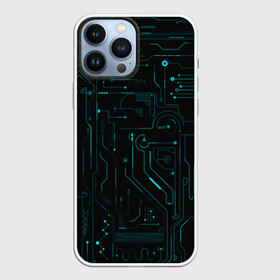 Чехол для iPhone 13 Pro Max с принтом Hi Tech в городе Новоалтайск,  |  | Тематика изображения на принте: микросхема | чертеж