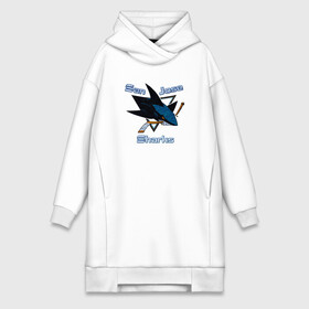 Платье-худи хлопок с принтом San Jose Sharks hockey в городе Новоалтайск,  |  | nhl | san jose sharks | спорт | хоккей