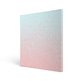 Холст квадратный с принтом Pink Blue Gradient в городе Новоалтайск, 100% ПВХ |  | blu | gradient | pink | голубое | градиент | розовое