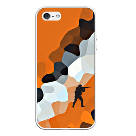 Чехол для iPhone 5/5S матовый с принтом CS GO Asiimov camouflage в городе Новоалтайск, Силикон | Область печати: задняя сторона чехла, без боковых панелей | Тематика изображения на принте: counter strike | камуфляж