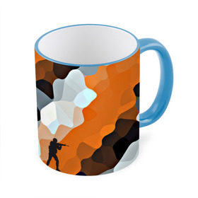 Кружка 3D с принтом CS GO Asiimov camouflage в городе Новоалтайск, керамика | ёмкость 330 мл | Тематика изображения на принте: counter strike | камуфляж
