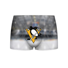 Мужские трусы 3D с принтом Pittsburg Penguins в городе Новоалтайск, 50% хлопок, 50% полиэстер | классическая посадка, на поясе мягкая тканевая резинка | питтсбург | хоккей