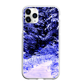 Чехол для iPhone 11 Pro Max матовый с принтом Лес в городе Новоалтайск, Силикон |  | Тематика изображения на принте: ёлка | ель | зима | природа | снег | снежный | фиолетовый