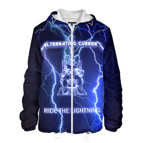 Мужская куртка 3D с принтом Metallica - Ride the Lightning в городе Новоалтайск, ткань верха — 100% полиэстер, подклад — флис | прямой крой, подол и капюшон оформлены резинкой с фиксаторами, два кармана без застежек по бокам, один большой потайной карман на груди. Карман на груди застегивается на липучку | album | metal | metallica | ride the lightning | rock | альбом | метал | металлика | молния | рок