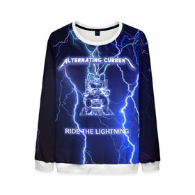 Мужской свитшот 3D с принтом Metallica - Ride the Lightning в городе Новоалтайск, 100% полиэстер с мягким внутренним слоем | круглый вырез горловины, мягкая резинка на манжетах и поясе, свободная посадка по фигуре | album | metal | metallica | ride the lightning | rock | альбом | метал | металлика | молния | рок