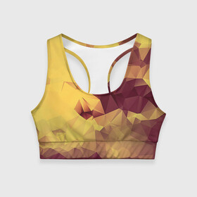 Женский спортивный топ 3D с принтом Polygonal в городе Новоалтайск, 82% полиэстер, 18% спандекс Ткань безопасна для здоровья, позволяет коже дышать, не мнется и не растягивается |  | паттерн | полигоны | треугольники