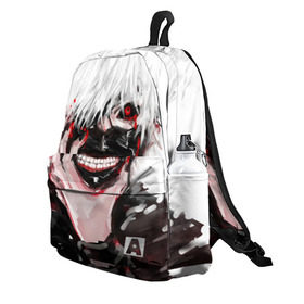 Рюкзак 3D с принтом Tokyo Ghoul в городе Новоалтайск, 100% полиэстер | лямки с регулируемой длиной, сверху петелька, чтобы рюкзак можно было повесить на вешалку. Основное отделение закрывается на молнию, как и внешний карман. Внутри два дополнительных кармана, один из которых закрывается на молнию. По бокам два дополнительных кармашка | Тематика изображения на принте: anime | ghoul | tokyo | tokyo ghoul | гуль