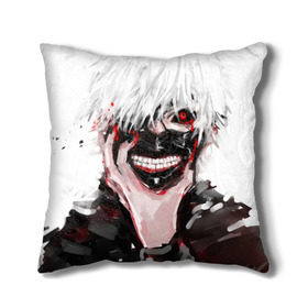 Подушка 3D с принтом Tokyo Ghoul в городе Новоалтайск, наволочка – 100% полиэстер, наполнитель – холлофайбер (легкий наполнитель, не вызывает аллергию). | состоит из подушки и наволочки. Наволочка на молнии, легко снимается для стирки | anime | ghoul | tokyo | tokyo ghoul | гуль