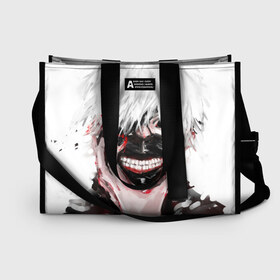Сумка-шоппер 3D с принтом Tokyo Ghoul в городе Новоалтайск, 100% полиэстер | застегивается на металлическую кнопку; внутренний карман застегивается на молнию. Стенки укреплены специальным мягким материалом, чтобы защитить содержимое от несильных ударов
 | anime | ghoul | tokyo | tokyo ghoul | гуль